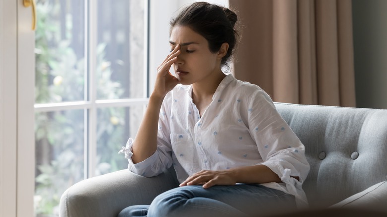 Woman feeling emotional