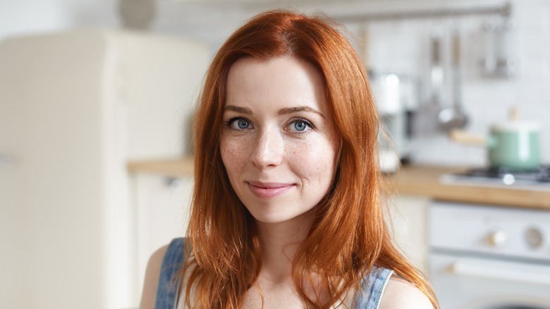 Woman with red hair