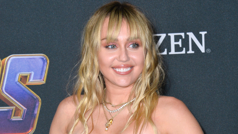 Miley Cyrus smiling