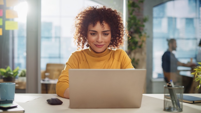Woman being creative